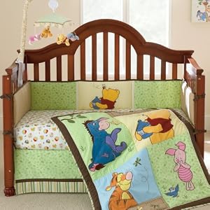 Post image for Winnie the Pooh Bedding for the Nursery in Sage