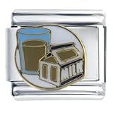 Chocolate Milk Food Italian Charms Bracelet Link