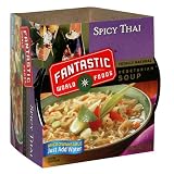 Fantastic Foods Spicy Thai Vegetarian Soup, 1.5-Ounce Microwavable Cups (Pack of 12)