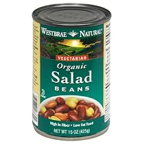 Westbrae Natural Vegetarian Organic Salad Beans, 15 Ounce Cans (Pack of 12)