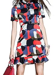 Short Sleeves Mermaid Mini Dress 