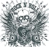 Wallmonkeys Peel and Stick Wall Decals - Rock N Roll Symbol - 24 Wallmonkeys Peel and Stick Wall Decals - Rock N Roll Symbol - 24