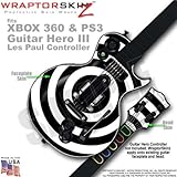 Bullseye Black and White WraptorSkinz Skin fits XBOX 360 & PS3 Guitar Hero III Les Paul Controller (