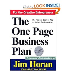  The One Page Business Plan for the Creative Entrepreneur (9781891315091)