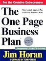 The One Page Business Plan for the Creative Entrepreneur