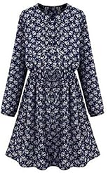 Long Sleeves Illusion Summer Chiffon/Cotton Floral Print Party Dress 