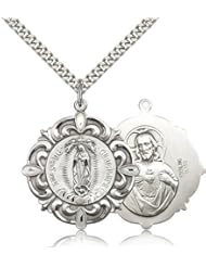 Our Lady of Guadalupe Medal, Sterling Silver