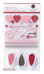 Martha Stewart Crafts Stamp And Ink Set, Valentine's Day Heart & Key