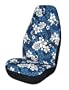 Allison 65-0346BLU Blue Hawaiian Print Universal Bucket Seat Cover - Pack of 2