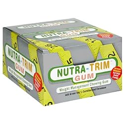 Nutra-Trim Weight Management Sugarfree Chewing Gum, Spearmint, 12-Count Boxes (Pack of 2)