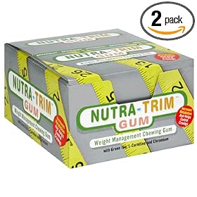 Nutra-Trim Weight Management Chewing Gum, Spearmint, 12-Count Boxes (Pack of 2) by Nutra-Trim