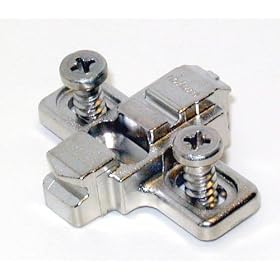 Click here to buy Blum B173L 9mm Stamped Steel Premounted System Screw Frameless Clip Mounting Plate by Blum.