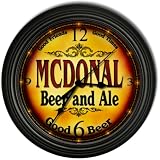 MCDONAL 'S Beer and Ale Cascading Pub Wall Clock