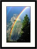 Great American Picture IS825043 Double Rainbow Over Half Dome Framed Photograph - Russell Burden
