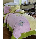 Butterfly Twin Quilt 2 Pcs Set