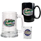 Great American Products Florida Gators Tide 15oz Tankard, 15oz Ceramic Mug & 2oz Shot Glass Set