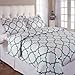 Echelon Quatrefoil King Duvet Cover Set, Peacock