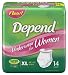 Depend Super Absorbent Female Underwear,extra-large, 14-count Packages, (Pack of 4)