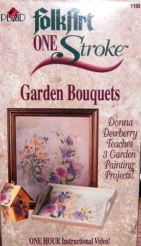 Video: Folk Art One Stroke. Garden Bouquets