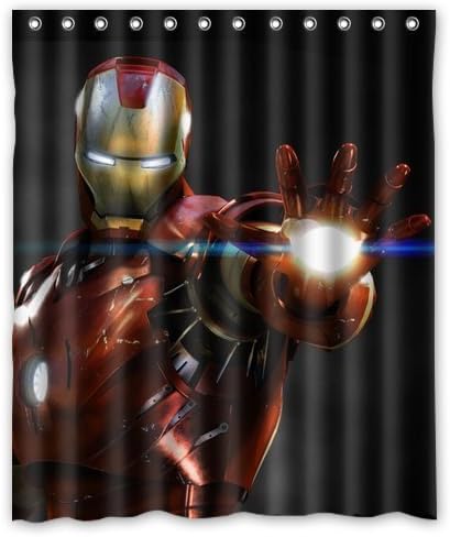 Custom Unique Design Iron Man Waterproof Fabric Shower Curtain, 72 by 60-Inch by NobleFans