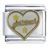 Heart Girlfriend Italian Charms Bracelet Link
