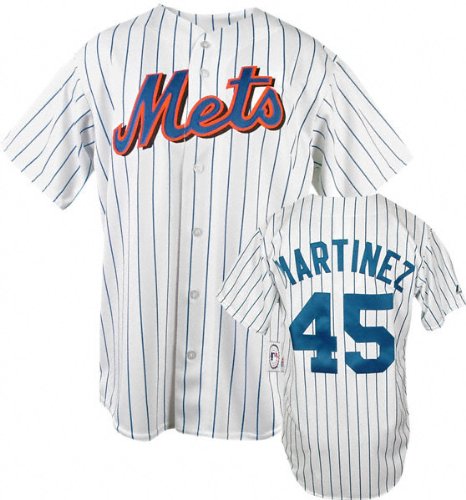 Pedro Martinez White Majestic MLB 2009 Home Royal Replica New York Mets Jersey