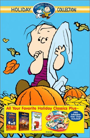 Childrens Toyshop  VHS : Peanuts Holiday Collection (A Charlie Brown Christmas/A Charlie Brown Thanksgiving/It's the Great Pumpkin, Charlie Brown) + Inflatable Chair