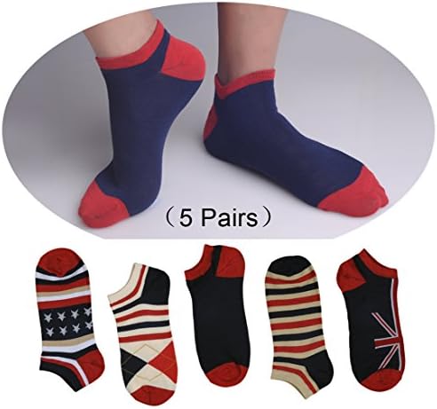 GBSocks Men No Show Socks Best Cotton No Show Socks For Mens (5 Pair)