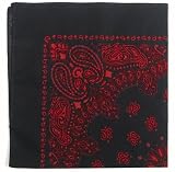 Black and Red Print Trainmen Bandana