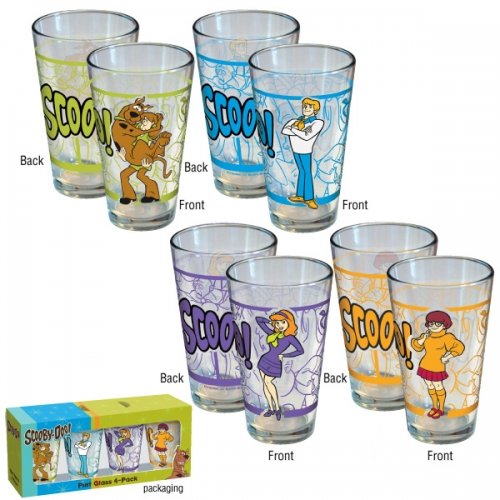 Scooby Doo Merchandise 4 Piece Character Pint Glass