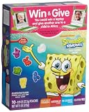 Fruit Shapes Fruit Flavored Snacks, Sponge Bob, 10-Count Pouches (Pack of 10)