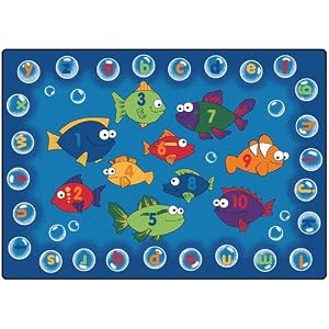 Fishing For Literacy Rectangle Carpet 7'8 x 10'10 by 