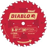 Freud D0824X Diablo 8-1/4-Inch 24 Tooth ATB Framing Saw Blade with 5/8-Inch Arbor