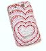 New Red Pink Silver Heart Wave Sparkling Bling Full Diamond Blackberry 9500 9530 Stor...