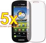 5x Samsung Continuum SCH-i400 Smart Phone Premium Clear LCD Screen Protector Cover Guard Film Kit, no cutting is required! Exact fit and satisfaction guaranteed!