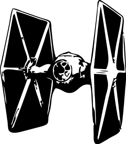  Star Wars Tie Fighter 6 Inch High Quality Vinyl Sticker Decal Black