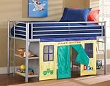 Hillsdale 1178-LoftBed Universal Youth Junior Loft Bed With Bookcase Sides