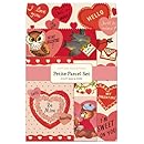 Cavallini Papers Parcel Set Vintage Valentines Gift Bags, Petite, Set of 12