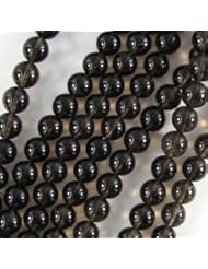 10mm smoky quartz round beads 16" strand