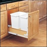 Two 35qt Pullout Trash Cans