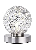 Produkt-Bild: Tischlampe Bellini, 1-flg. Nickel matt, mit Touch-Dimmer, Kunststoffkugel chrom, H&ouml;he 15 cm, 1x G9 , 40 W