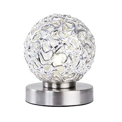 Tischlampe Bellini, 1-flg. Nickel matt, mit Touch-Dimmer, Kunststoffkugel chrom, H�he 15 cm, 1x G9 , 40 W
