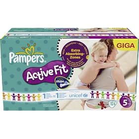 Pampers - 81323102 - Active Fit Couches - Taille 5 Junior (11-25 kg) Unisexe - Gigapack x124