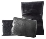Michigan Wolverines Black Embossed Leather Tri-Fold Wallet