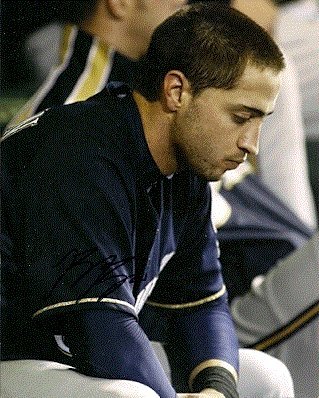 Autographed/Hand Signed 8x10 Photo Ryan Braun Milwaukee Brewers
