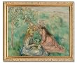 Pierre Auguste Renoir, Girls Picking Flowers in a Meadow