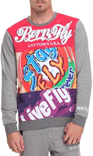 Born Fly Heather Grey Speculoos Crewneck Sweatshirt (XL)