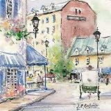 Place Jacques-Cartier - Artist: Jean-Roch Labrie - Art Print Poster - With a Black Wood... by ArtExpression