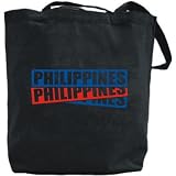Canvas Tote Bag Black " Triple Ii Philippines " Country
