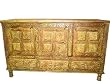 Chakra Carved Rustic Furniture Wooden Sideboard India